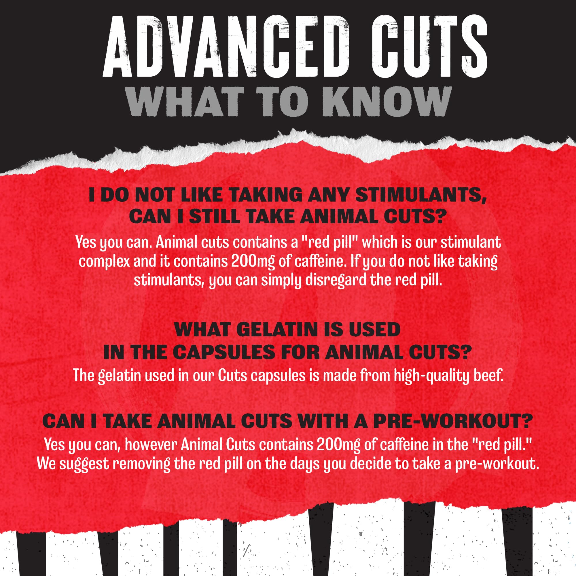 Animal Cuts packaging highlighting fat oxidation and diuresis