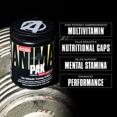 Animal Pak packaging box and bottle