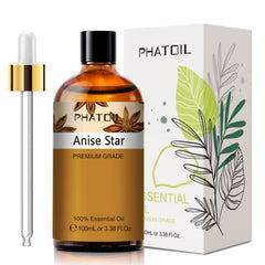 Anise Star essential oil in 100ml amber bottle with dropper