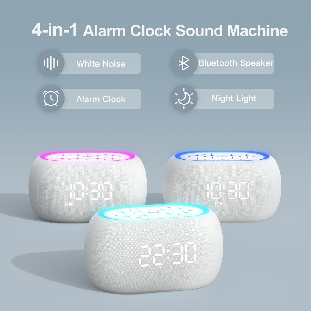 ANJANK alarm clock with Bluetooth speaker display for easy wake-ups