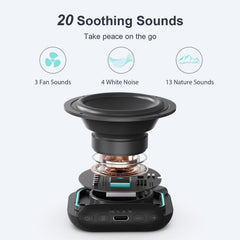 ANJANK device offers 20 soothing sounds for customizable sleep experiences.