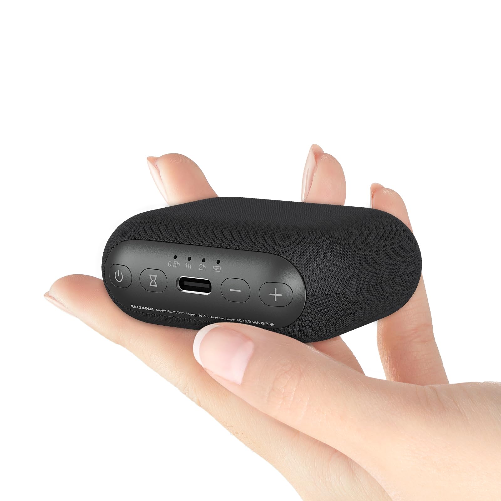 ANJANK mini portable sound machine pocket-size for travel and quiet sleep on the go.