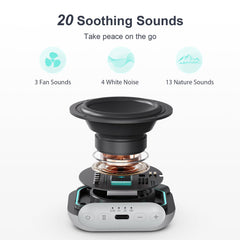 ANJANK travel white-noise device shown in compact form for hotels and flights