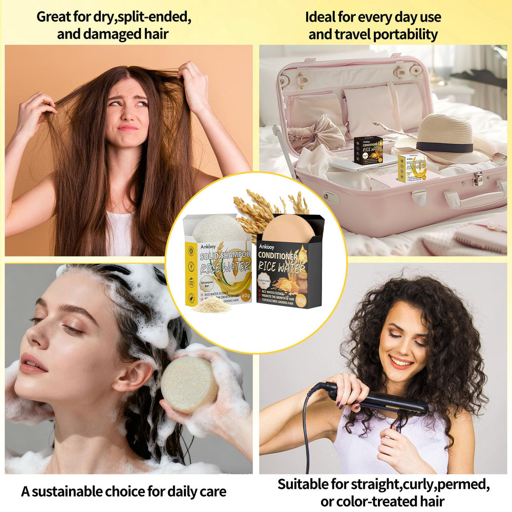 ANKOOOY dual-action shampoo and conditioner for hair care