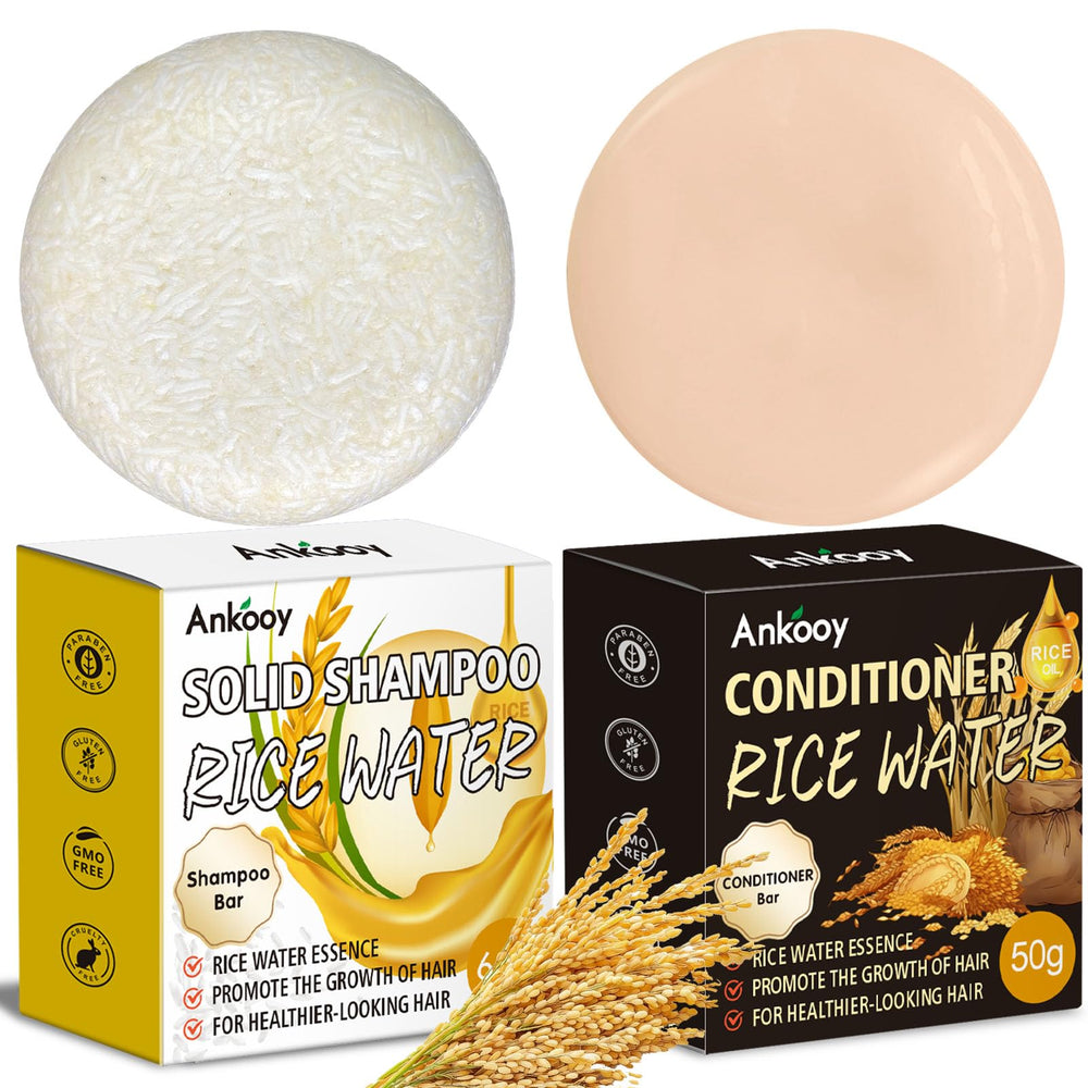 ANKOOOY rice water shampoo bottle pour for deep cleansing
