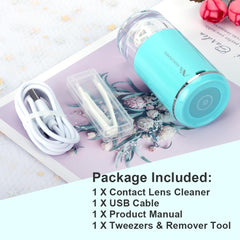 Packaging of ANKUNABA blue contact lens cleaner