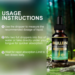Mullein Drops for respiratory support packaging