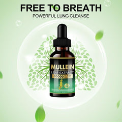 Natural plant-based Mullein Drops bottle label
