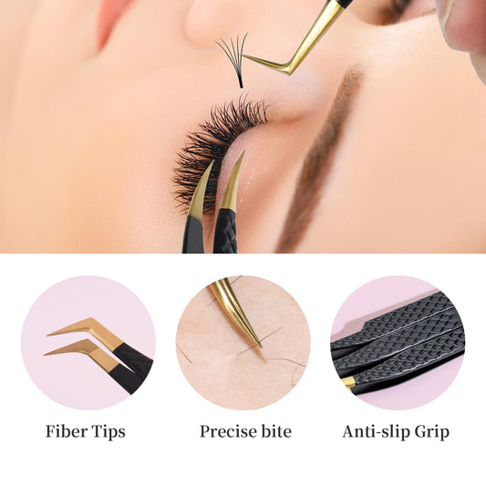 ANNAFRIS precision tips enable accurate placement of volume lashes.