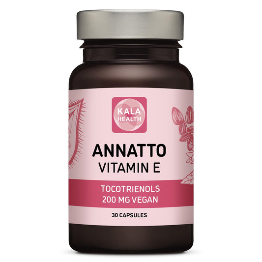 Annatto Tocotrienols vegan vitamin E supplement bottle – 200mg per capsule