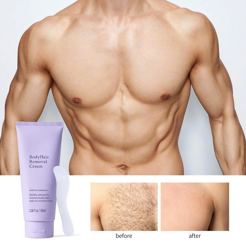 Annsky hair removal cream leg application demonstrates smooth leg skin