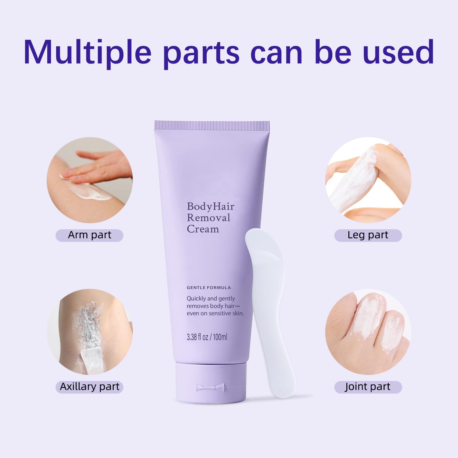 Annsky hair removal cream spatula enabling hygienic application