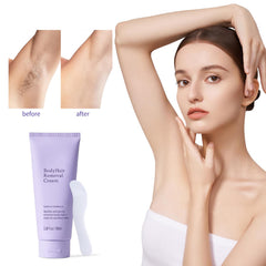 Annsky hair removal cream texture close-up shows creamy formula gentle on skin