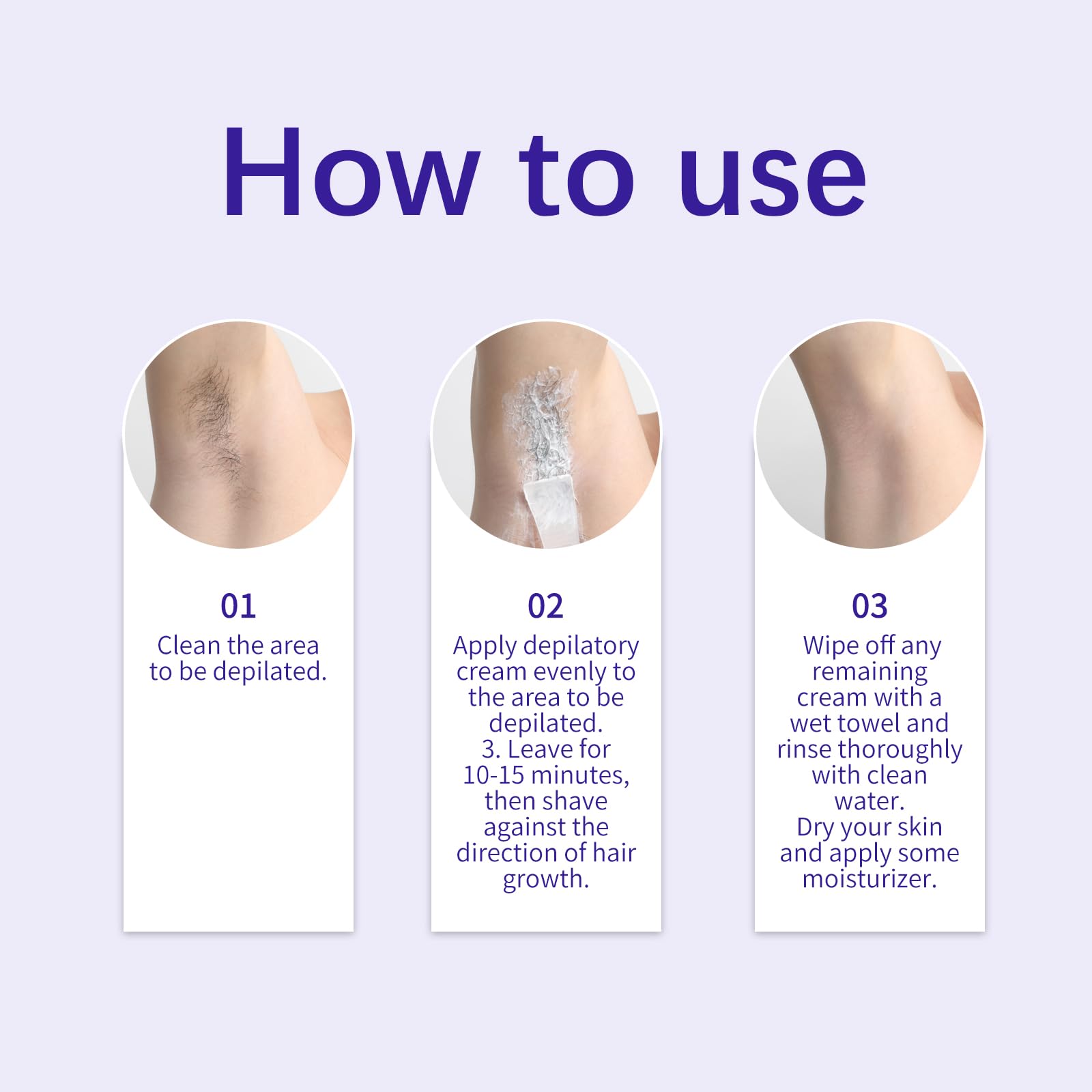 Annsky hair removal cream underarms highlighting convenient, precise hair removal