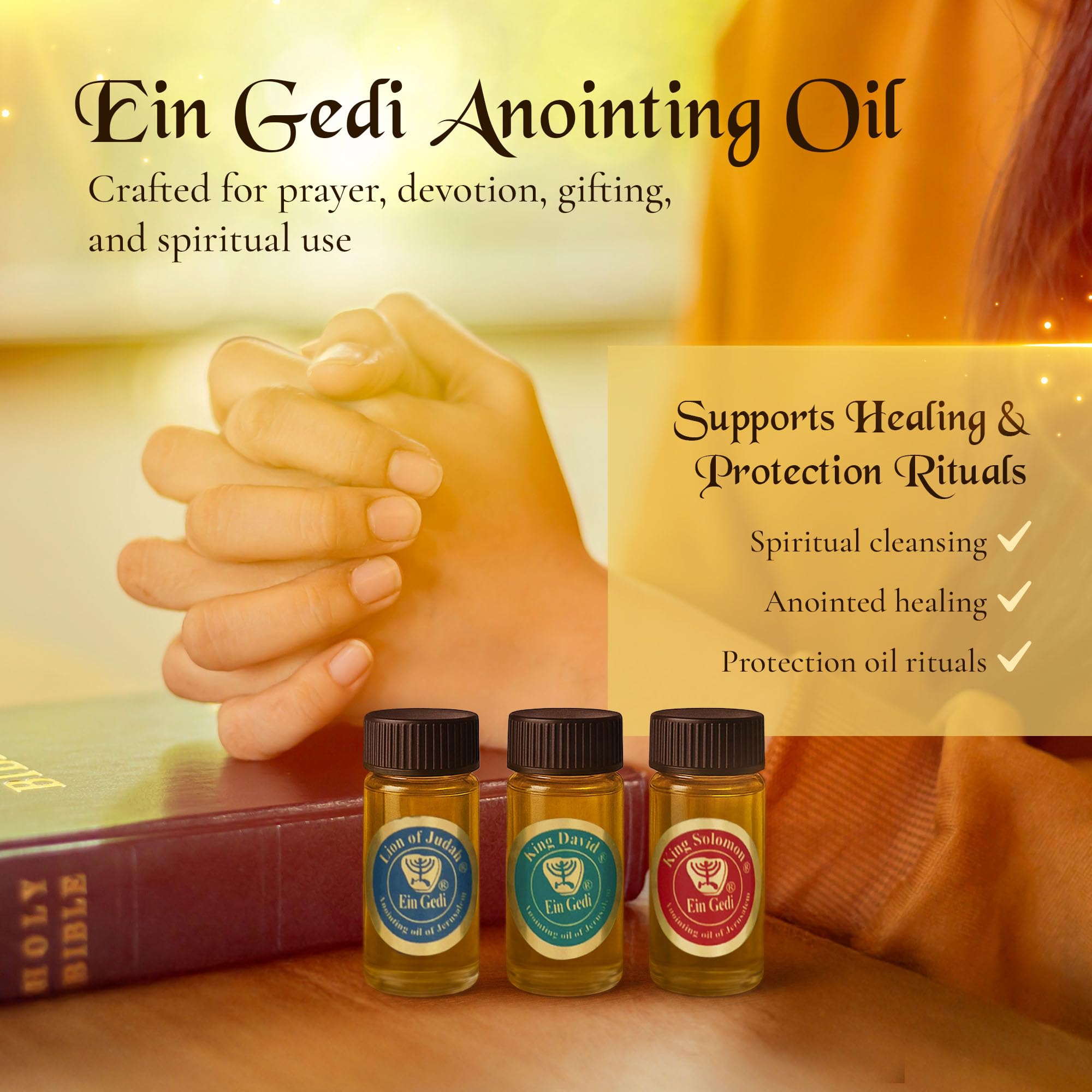 Virgin olive oil from Galilee and Jerusalem used in Anointing Oil