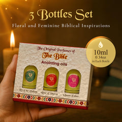 Illustration of ingredients: spikenard, myrrh, and frankincense for Anointing Oil