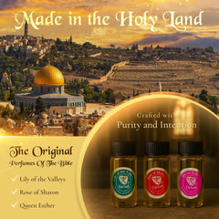 Anointing Oil for Prayer displayed on a home altar