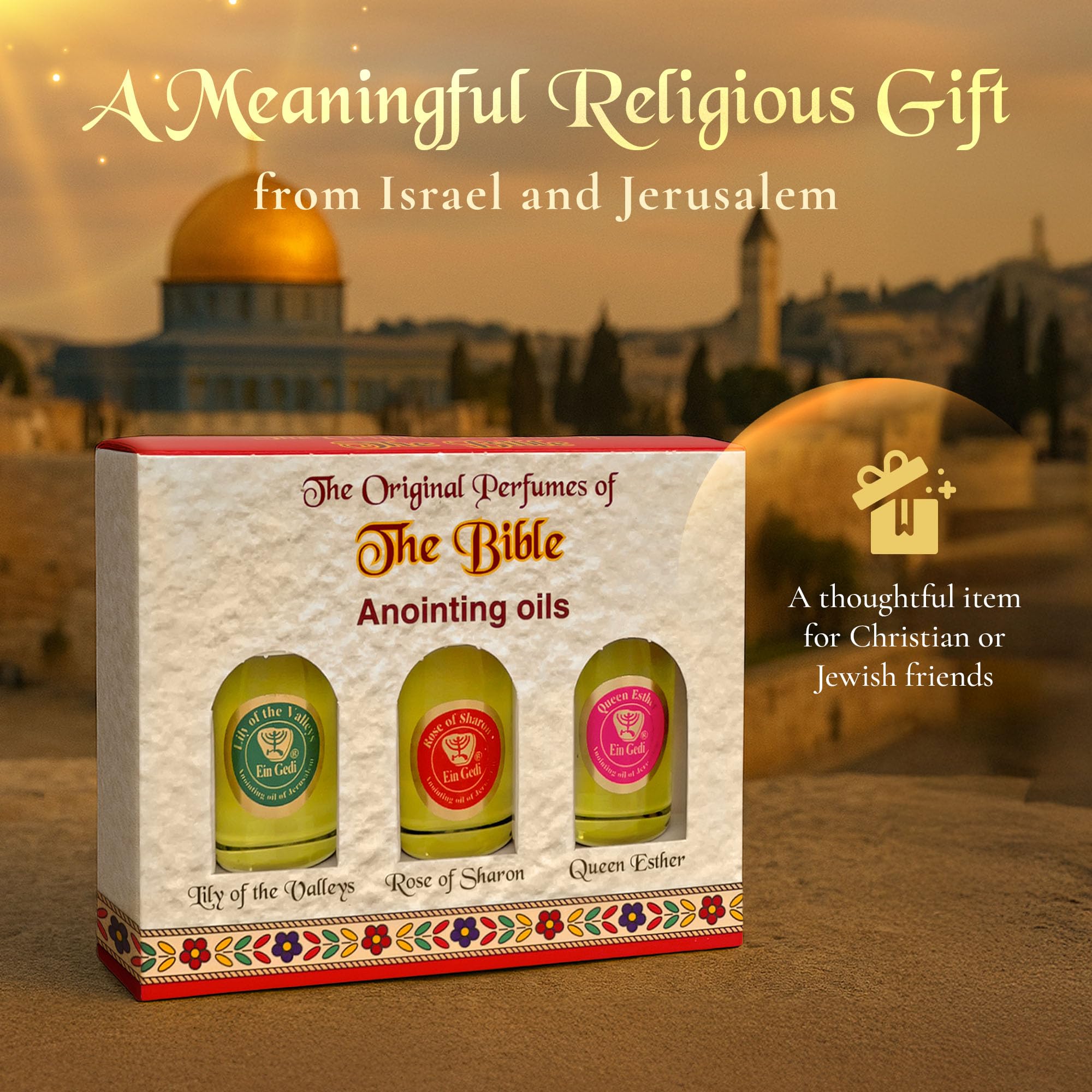 Gift-ready 3-bottle prayer oil set for gifting