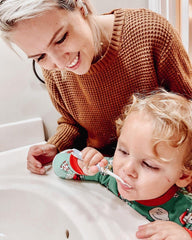 Soft nylon bristles for gentle brushing on kids' gums