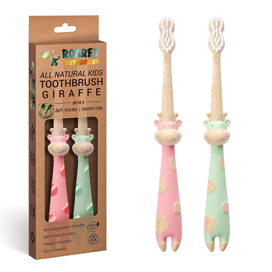 ANPEI ROARex kids toothbrush with Sweet Baby Giraffe design
