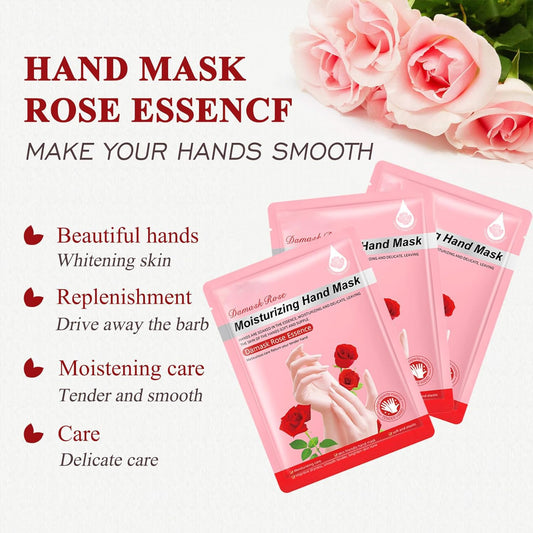 ANPODE rose-scented gloves ready for a spa-like treatment and hydration.