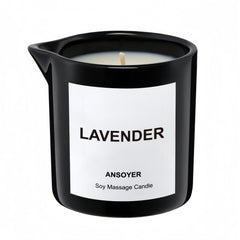 ANSOYER Lavender Massage Oil Candle 8.1oz with lid