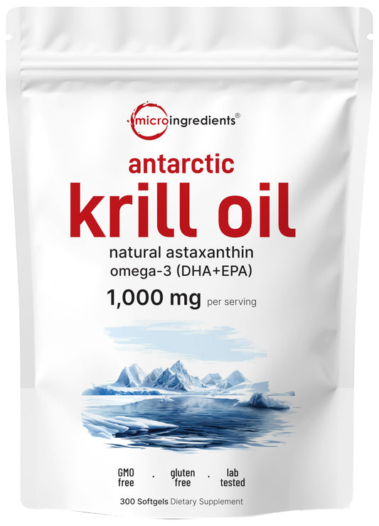 Antarctic Krill Oil 1000mg per serving softgels bottle