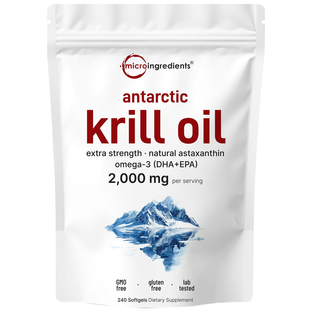 Micro Ingredients Antarctic Krill Oil 2000mg per serving, 240 softgels bottle