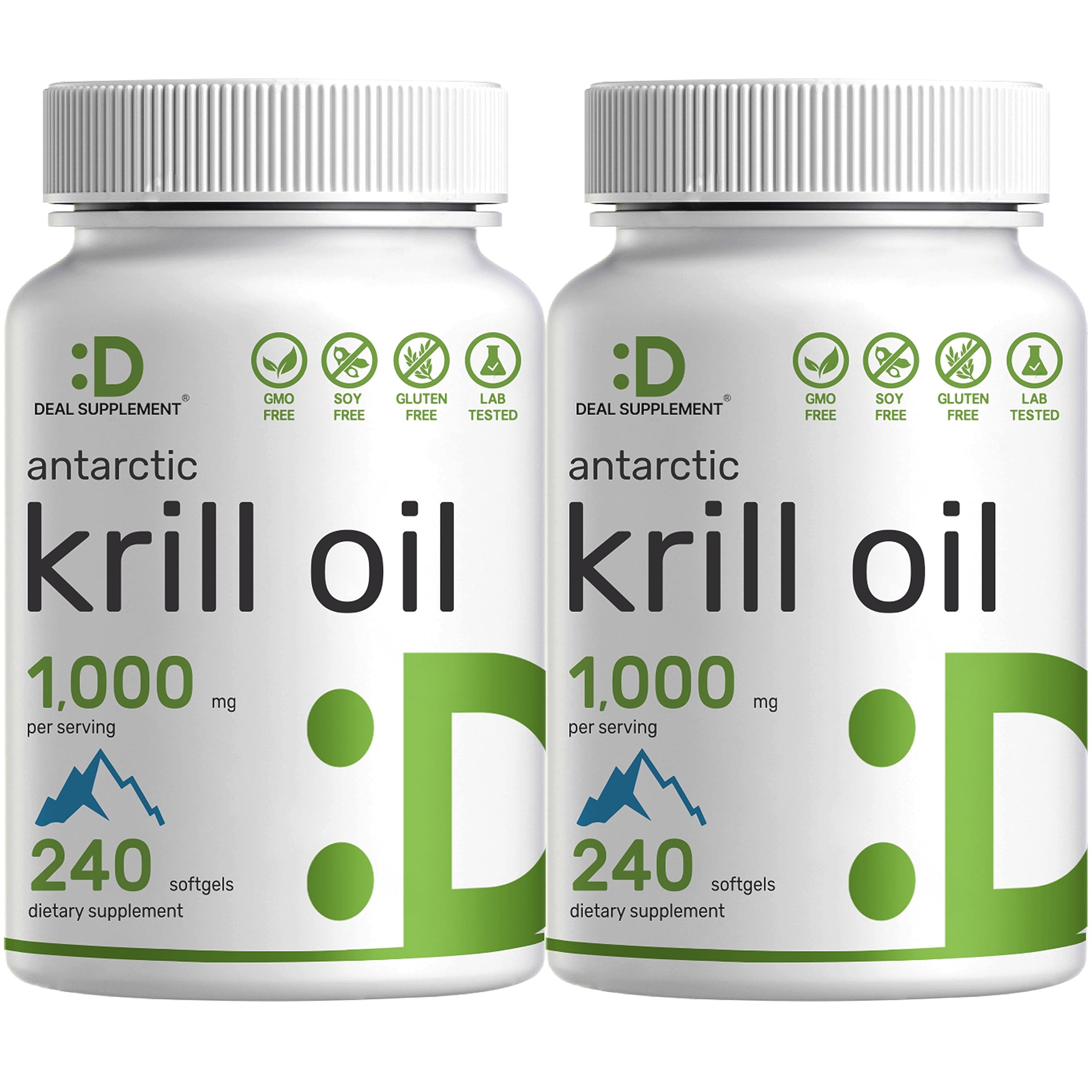 Front view of Antarctic Krill Oil 2-pack