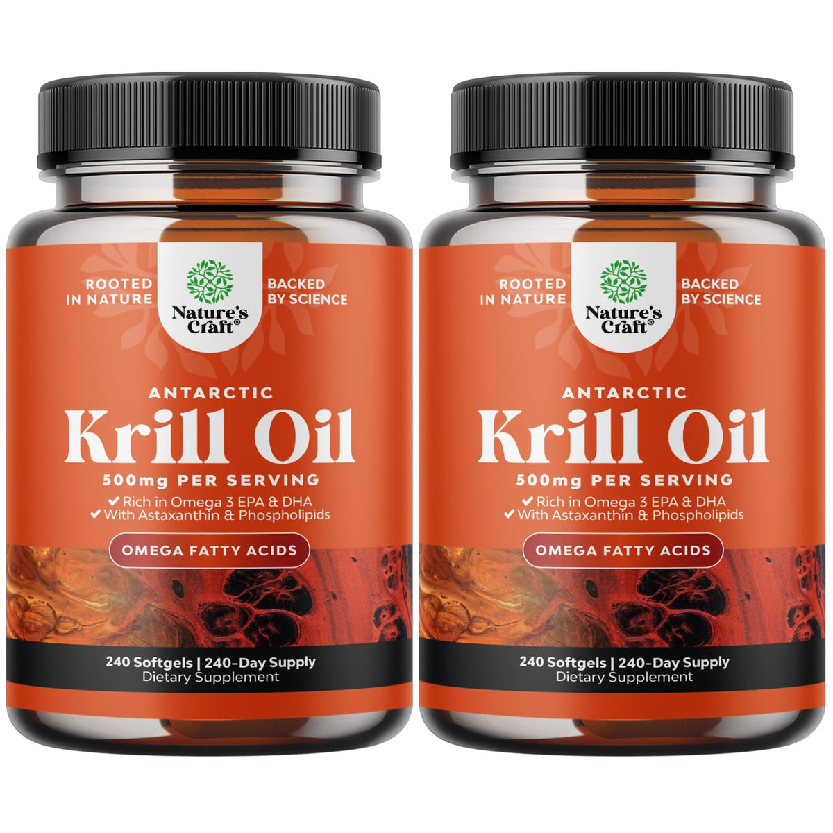 Antarctic Krill Oil 500mg softgels packaging