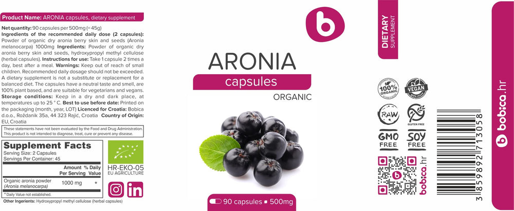 Illustration of anthocyanins and polyphenols from aronia