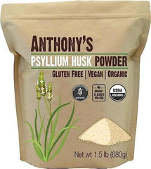 USDA Organic certification stamp on psyllium husk powder