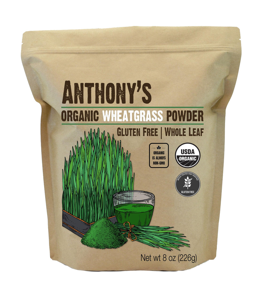 Anthony's Organic Wheatgrass Powder 8 oz container