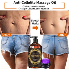 Anti-cellulite massage oil bottle