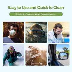Wipes suitable for glasses, sunglasses, goggles, camera lens and screens