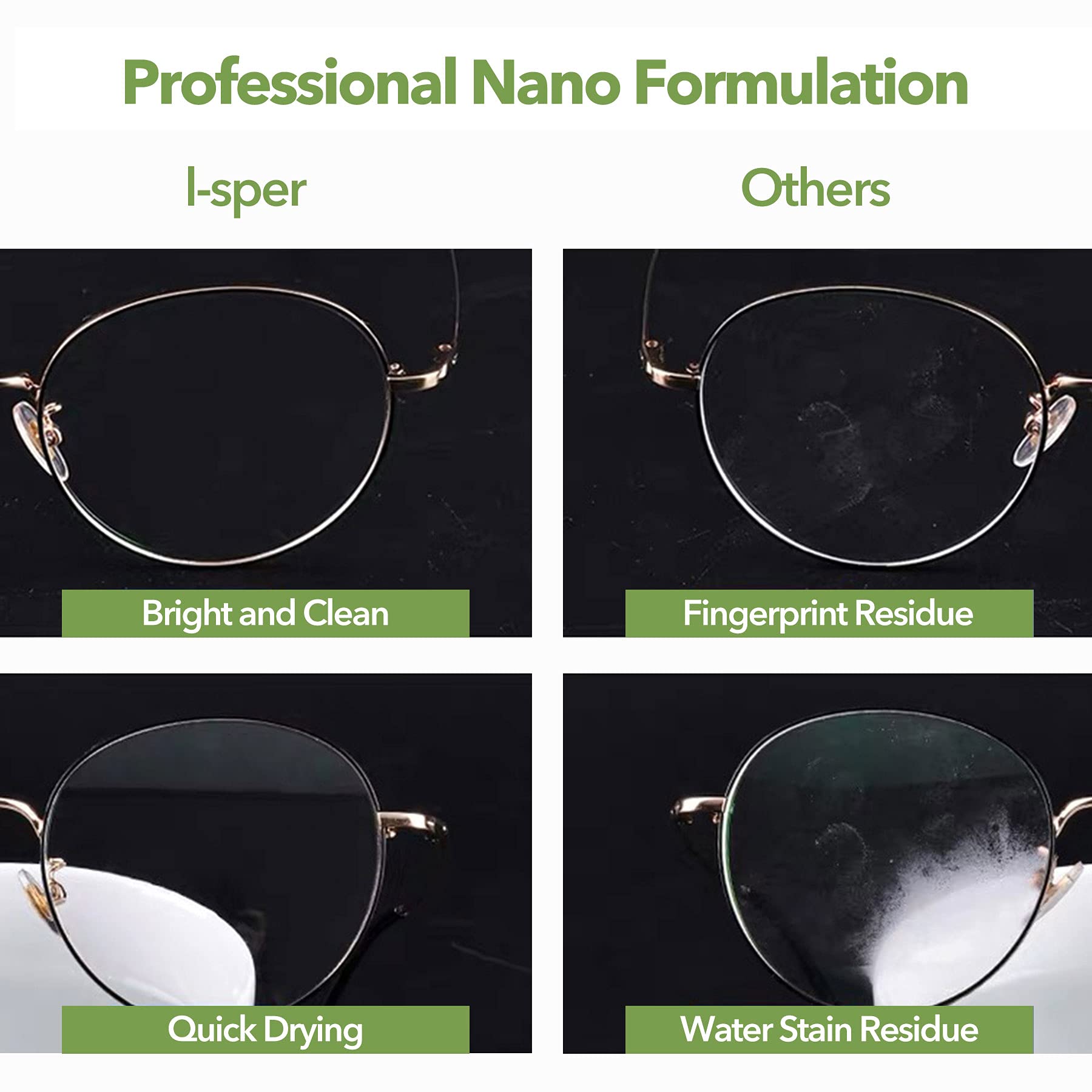 Wipe being used on eyeglasses