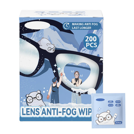 Anti-fog lens wipes packaging