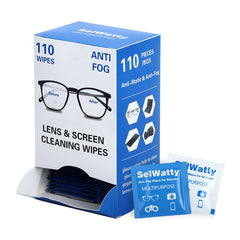 Box of 110 anti-fog wipes for glasses
