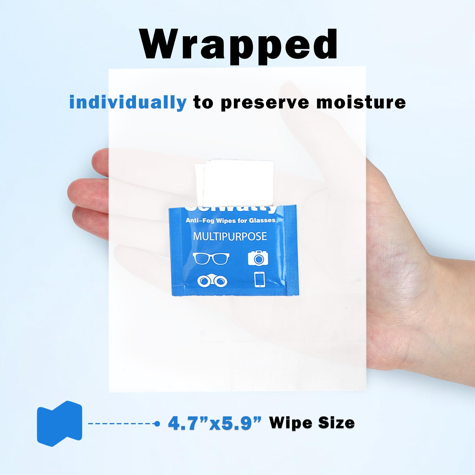 Anti-fog wipe being used on a laptop screen