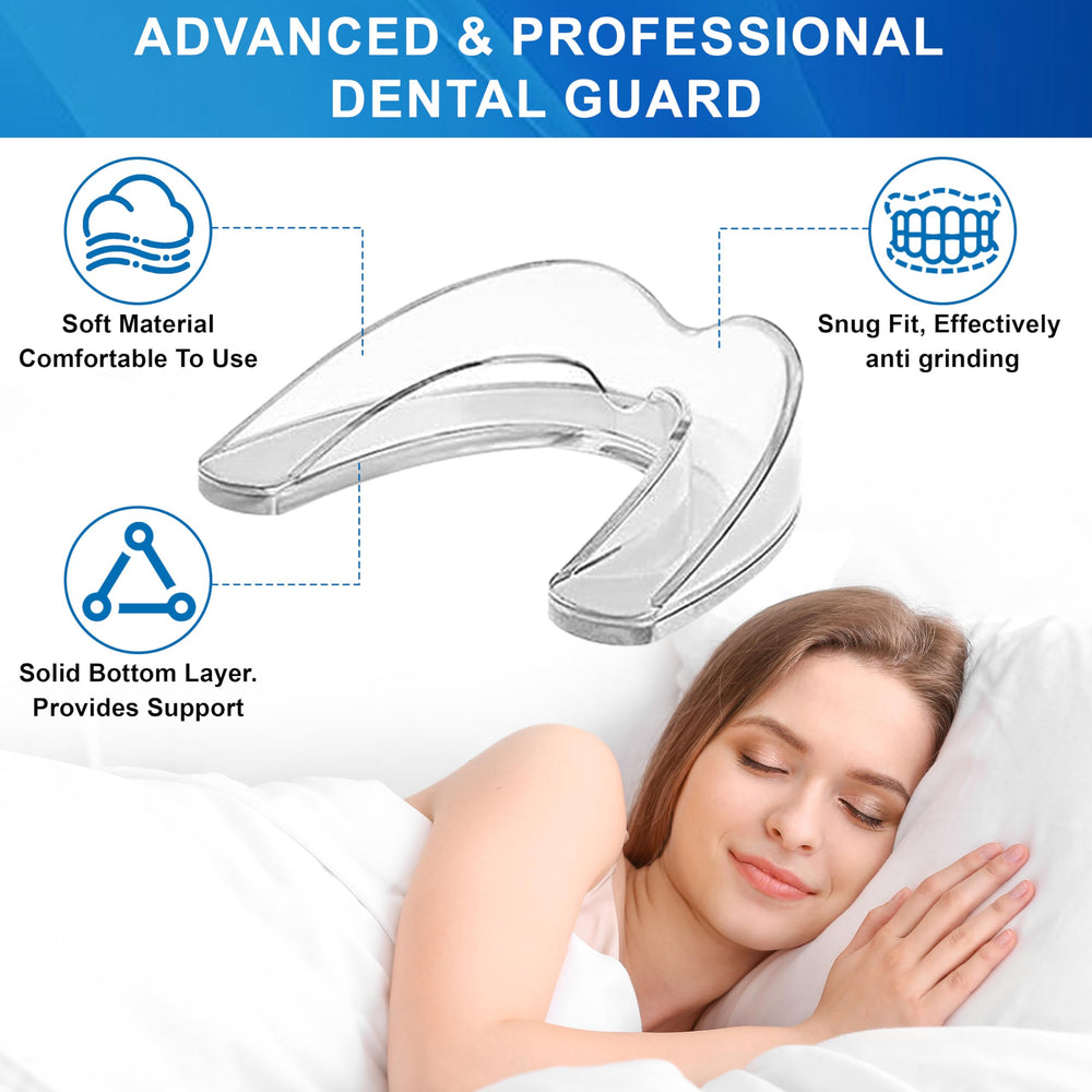 Mouth guard worn for sleep showing comfortable fit