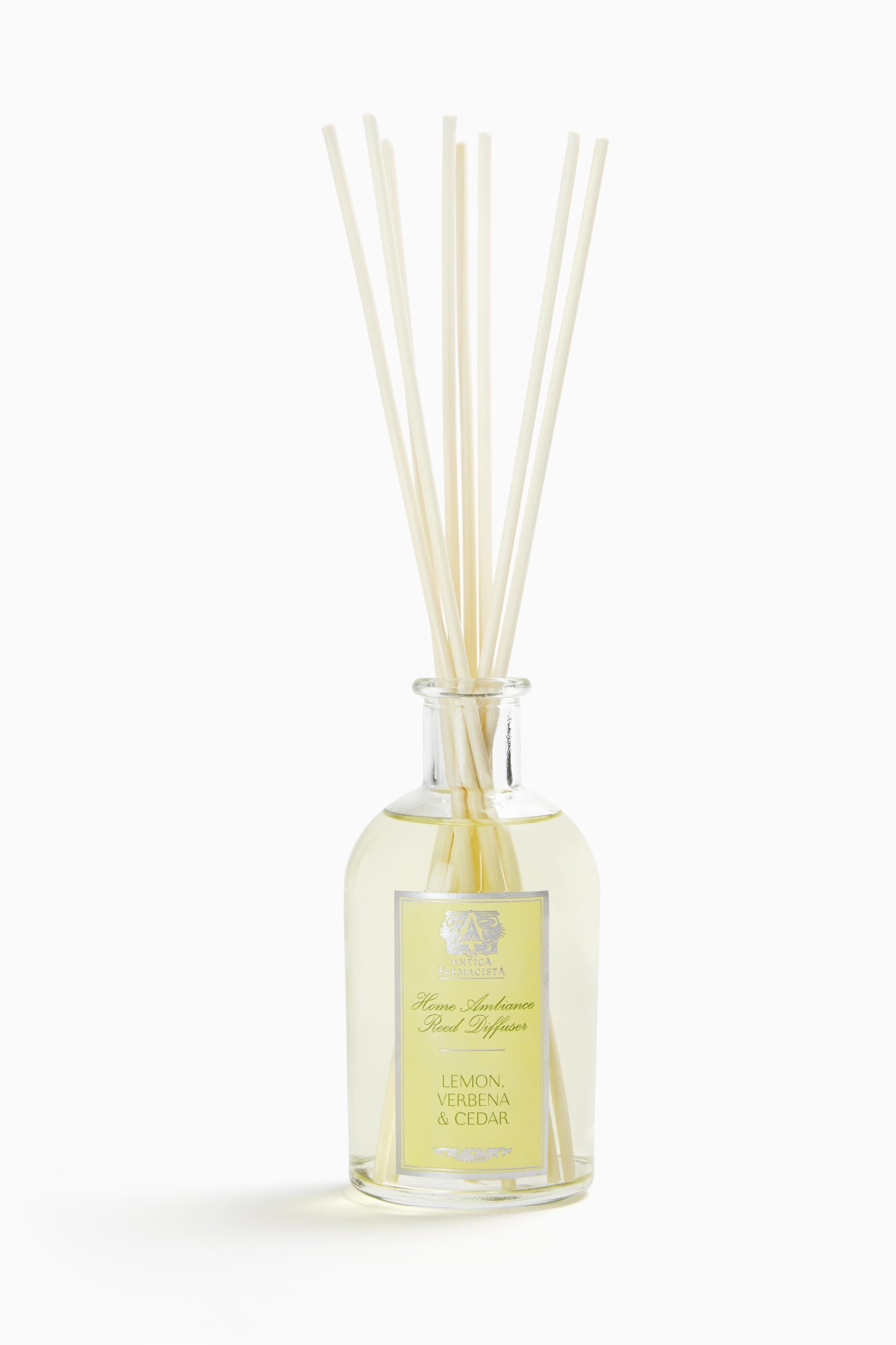 Antica Farmacista Lemon Verbena Cedar Home Ambiance Diffuser bottle with reeds