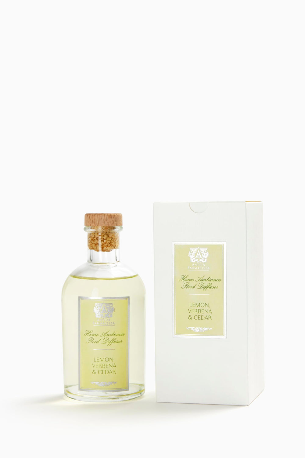 Close-up of Antica Farmacista diffuser reeds for Lemon Verbena Cedar scent