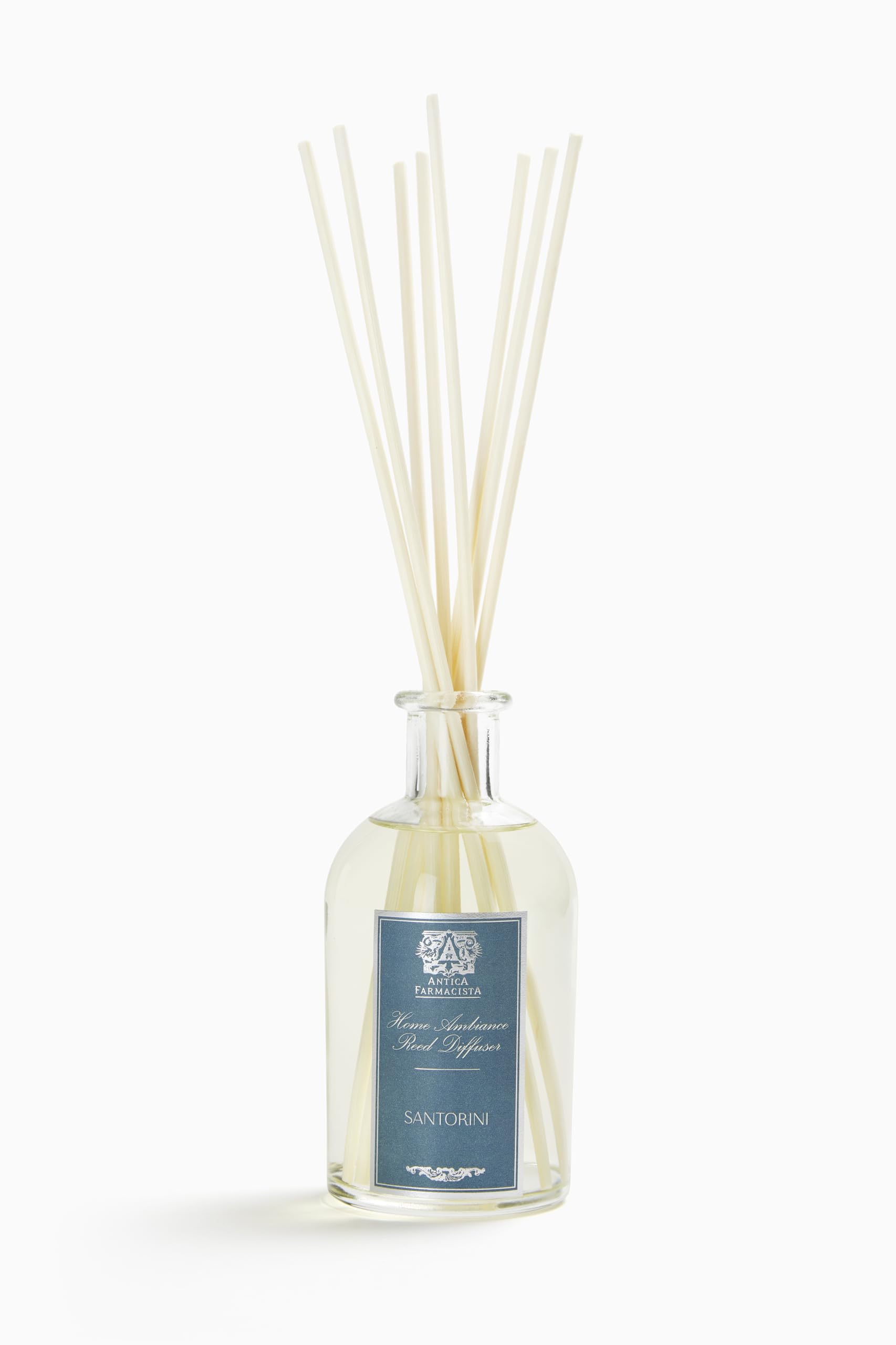 Antica Farmacista Home Ambiance Diffuser in Santorini with 8.45 fl oz glass bottle and reeds