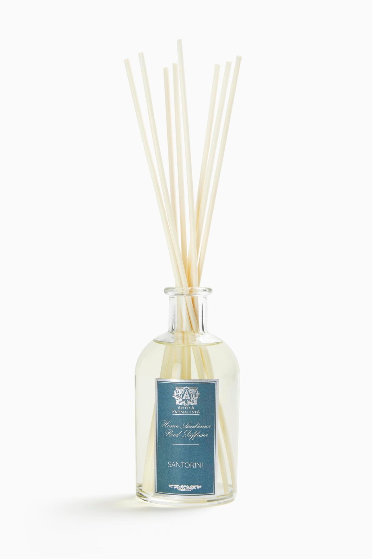 Antica Farmacista Home Ambiance Diffuser in Santorini with 8.45 fl oz glass bottle and reeds
