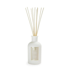 Warm White diffuser bottle close-up with glass vessel