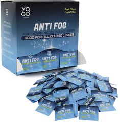 Box of anti-fog wipes for glasses and lenses