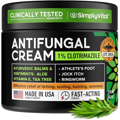 Antifungal cream for athletes foot, ringworm, and jock itch - 2 oz bottle