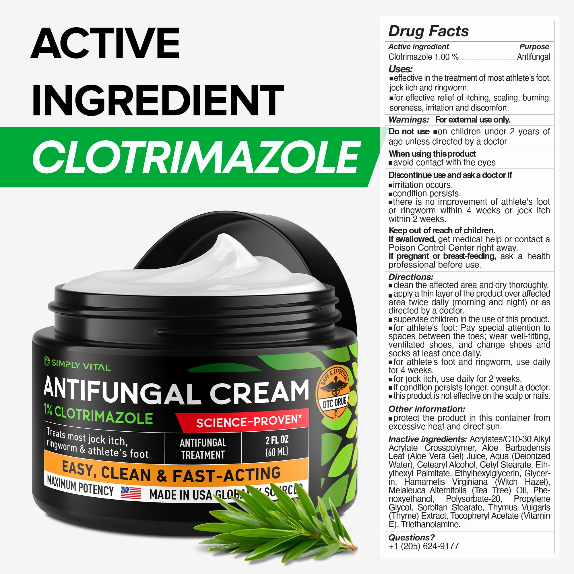 Antifungal cream usage and application illustration