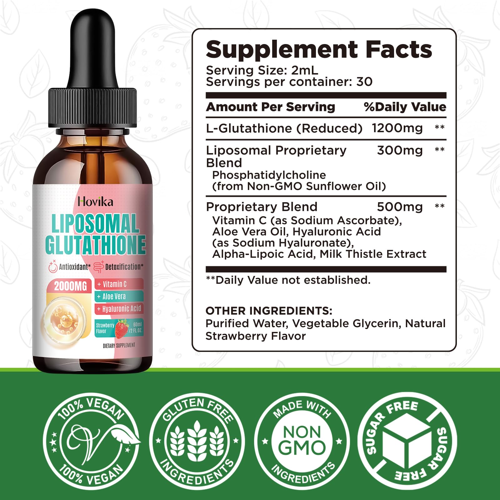 Vitamin C and glutathione antioxidant blend for skin and immune support