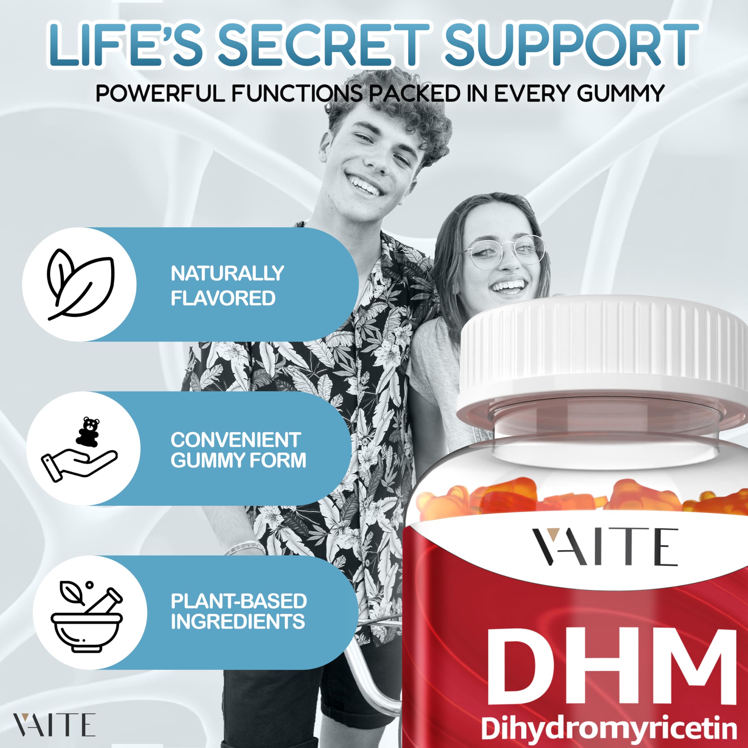 Antioxidant action of dihydromyricetin in gummies
